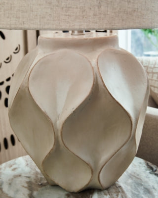 Ashley Edselham Distressed Cream Table Lamp