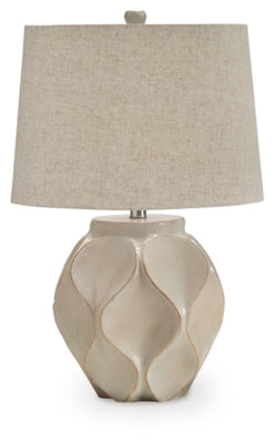 Ashley Edselham Distressed Cream Table Lamp
