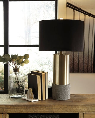 Ashley Jacek Gray Brass Finish Table Lamp (Set of 2)