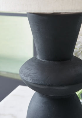 Ashley Scarbot Distressed Black Table Lamp (Set of 2)