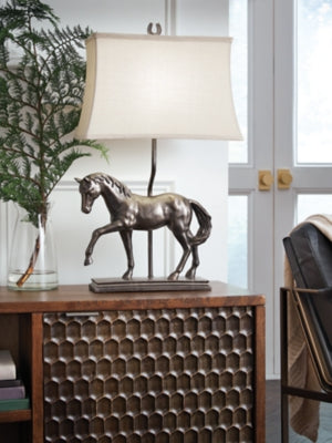 Ashley Sandorman Bronze Finish Table Lamp