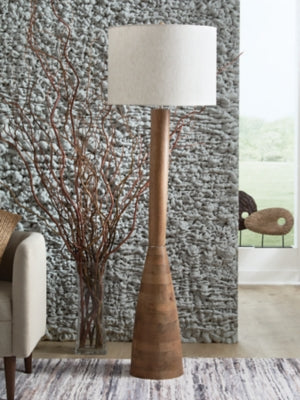 Ashley Ailsa Natural Brown Floor Lamp