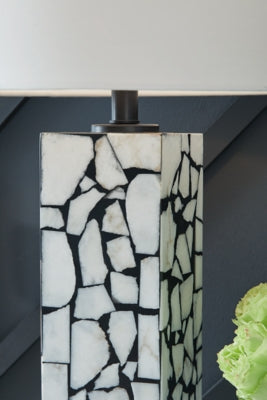 Ashley Macaria White Black Table Lamp
