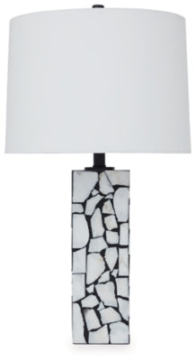 Ashley Macaria White Black Table Lamp