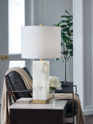 Ashley Linderfield White Gold Finish Table Lamp