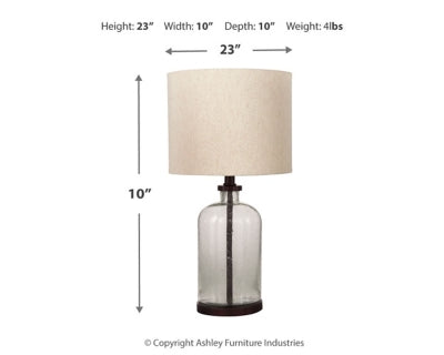 Ashley Bandile Clear Bronze Finish Table Lamp