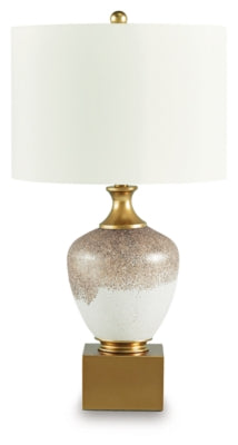 Ashley Tavisburg Brown White Gold Table Lamp