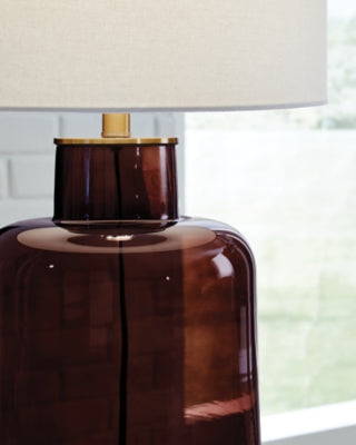Ashley Mette Brown Gold Finish Table Lamp