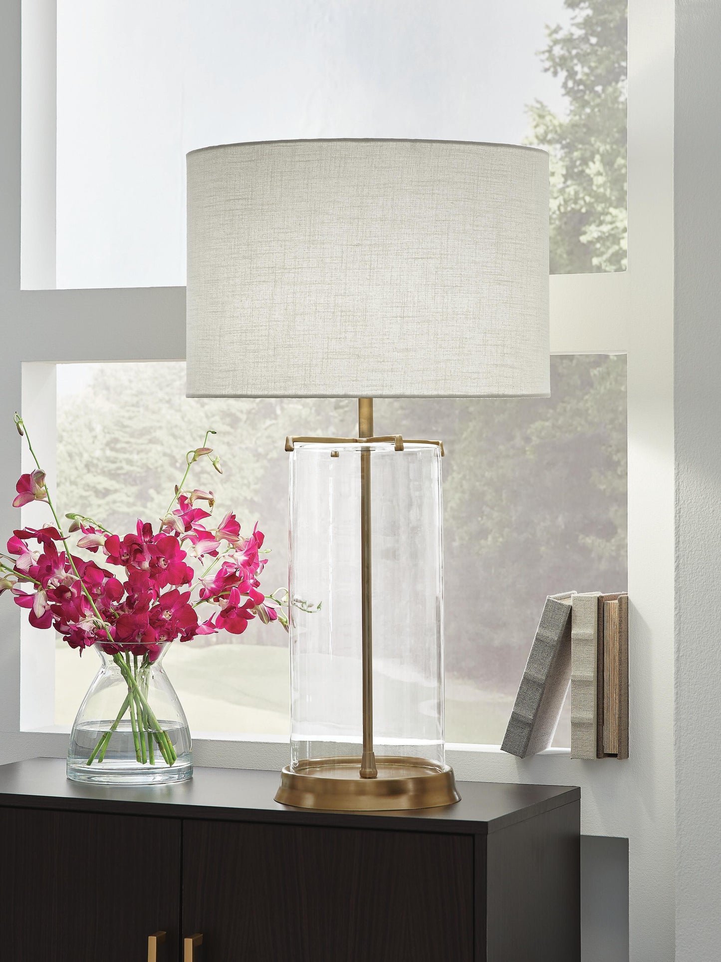 Ashley Gizeh Clear Gold Finish Table Lamp