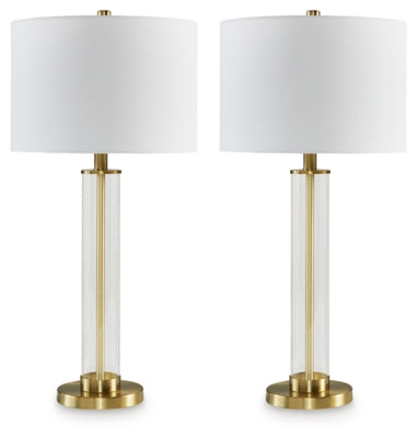 Ashley Orenman Clear Brass Finish Table Lamp (Set of 2)