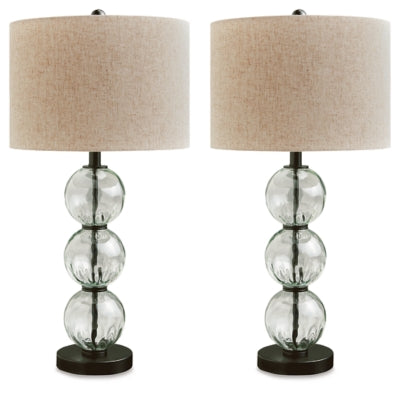 Ashley Airbal Clear Black Table Lamp (Set of 2)