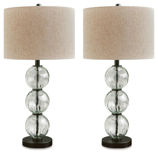 Ashley Airbal Clear Black Table Lamp (Set of 2)