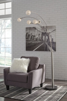 Ashley Winter Silver Finish Arc Lamp