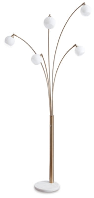Ashley Taliya Champagne White Arc Lamp