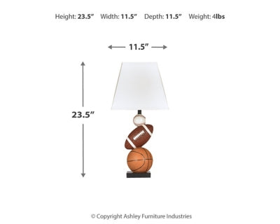 Ashley Nyx Brown Orange Table Lamp