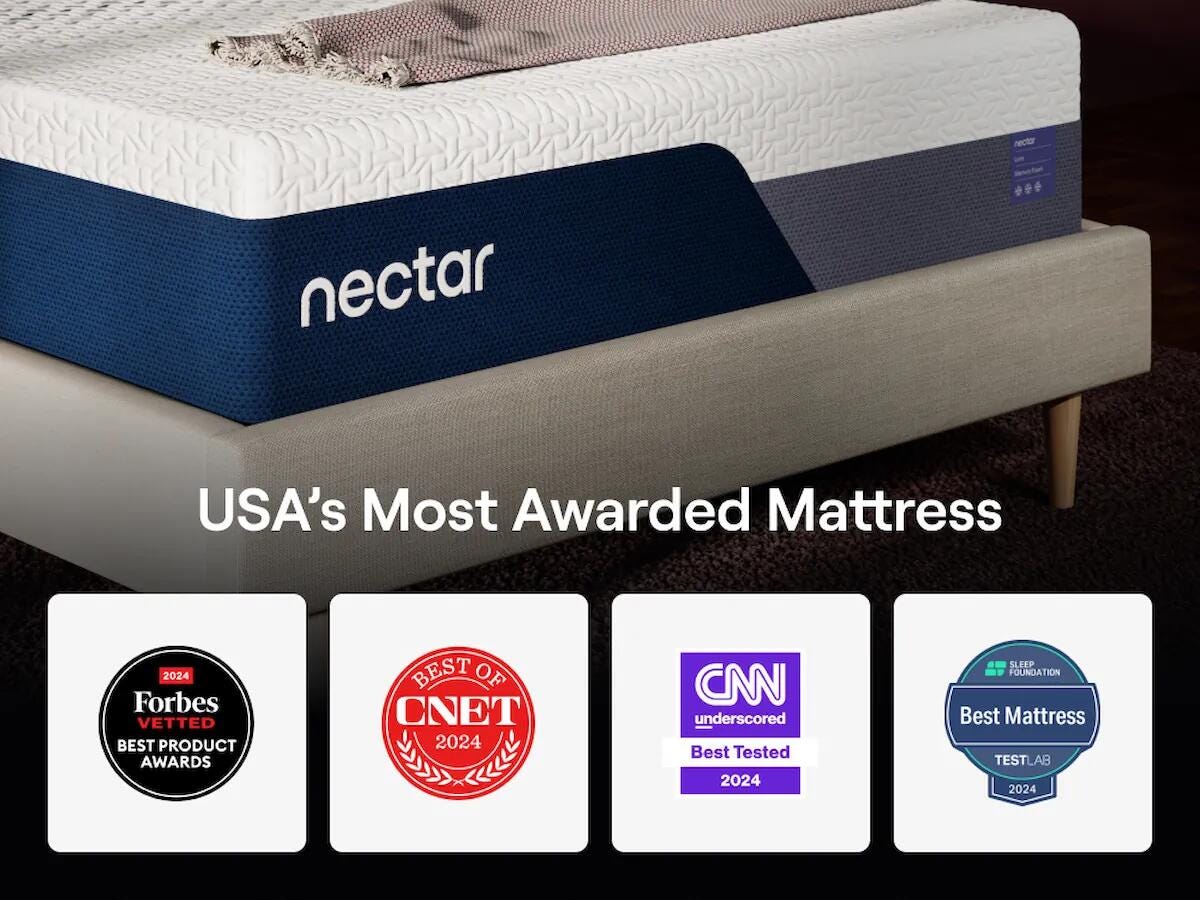 Nectar Nectar Luxe Memory Foam White Queen Mattress