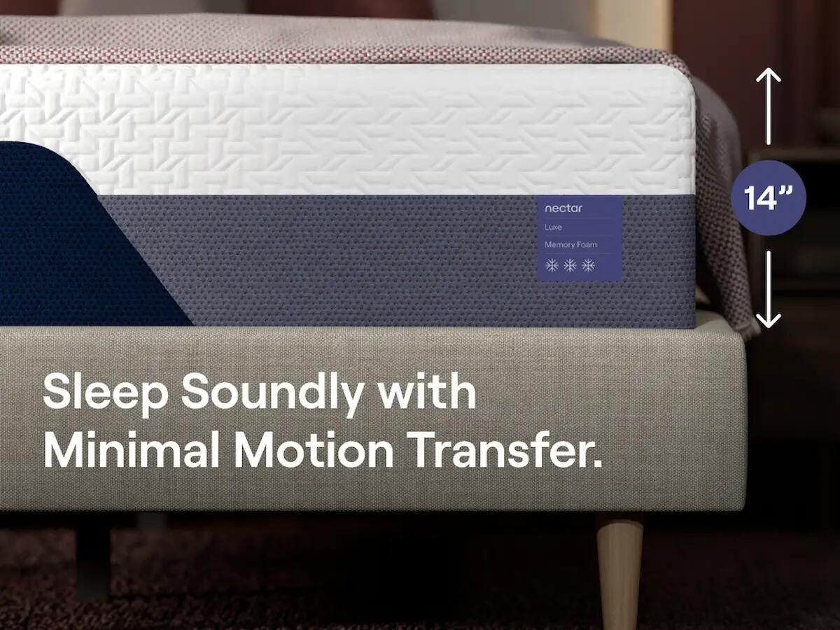 Nectar Nectar Luxe Memory Foam White Queen Mattress