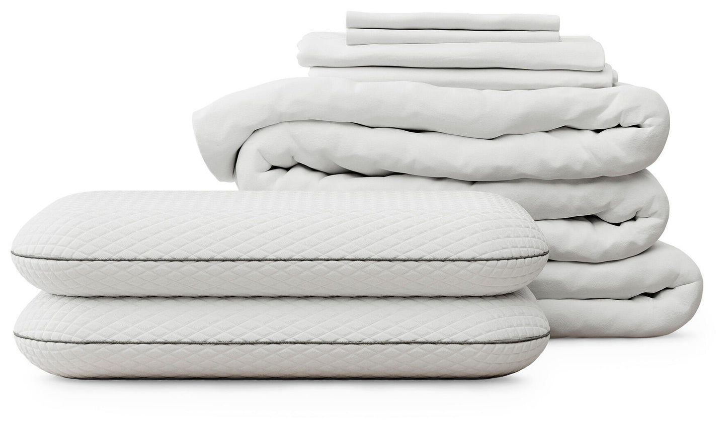 Nectar RH Mattress Protect Bundle White Queen Bedding Bundle