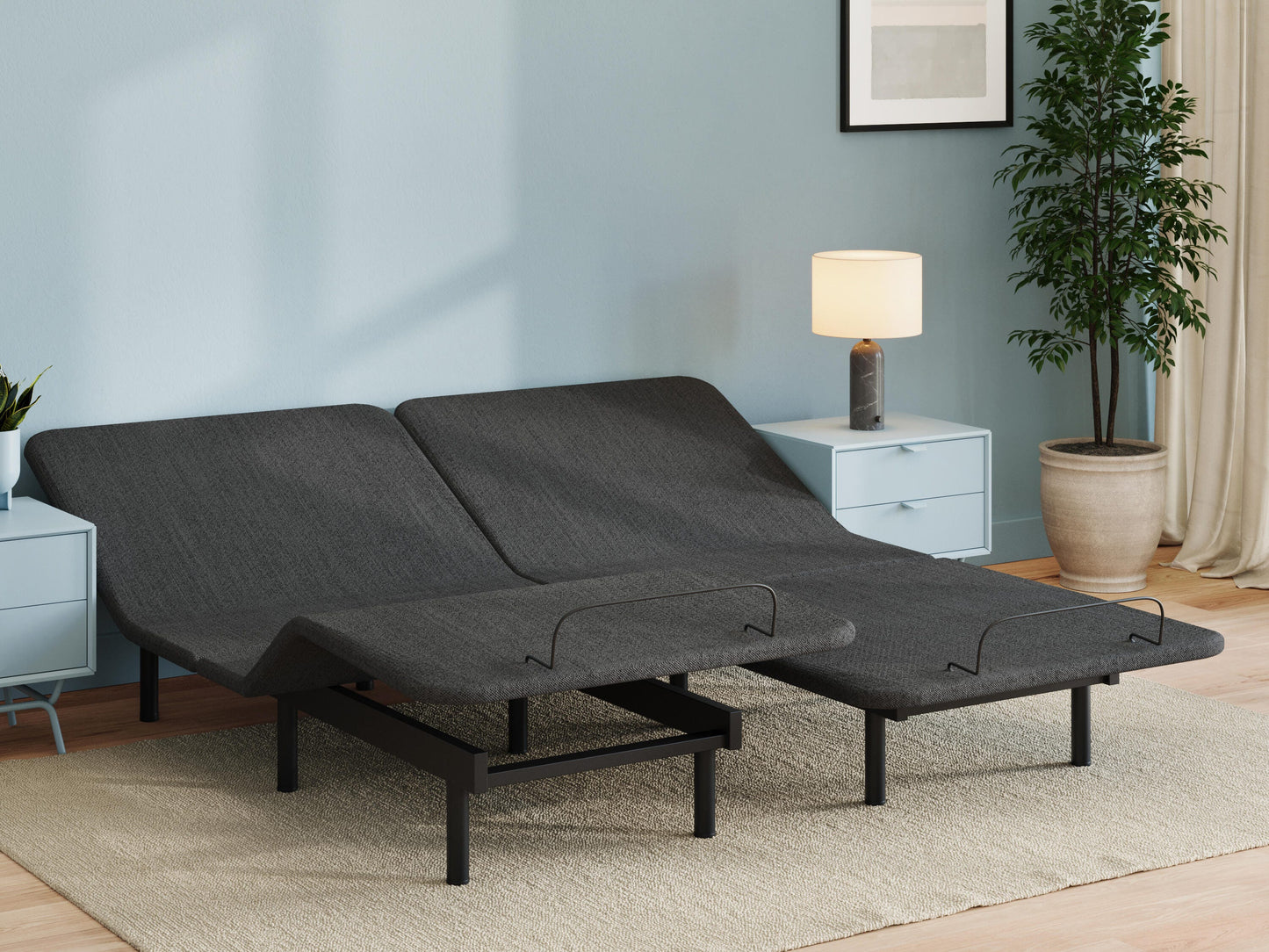 Nectar Comfort Classic Adj Base Black Split California King Adjustable Base