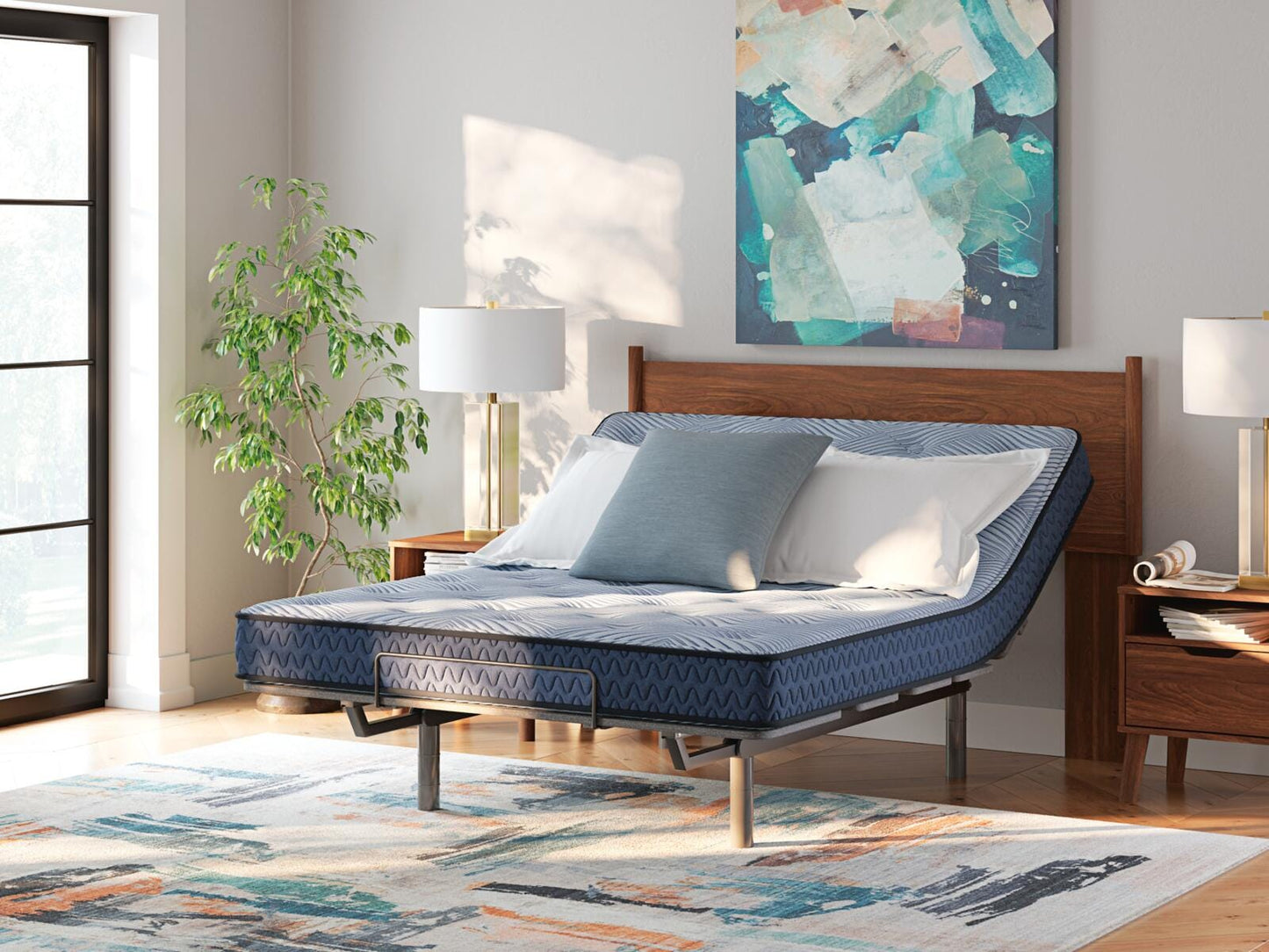Ashley Peak 2.0 Bonnell Light Blue King Mattress