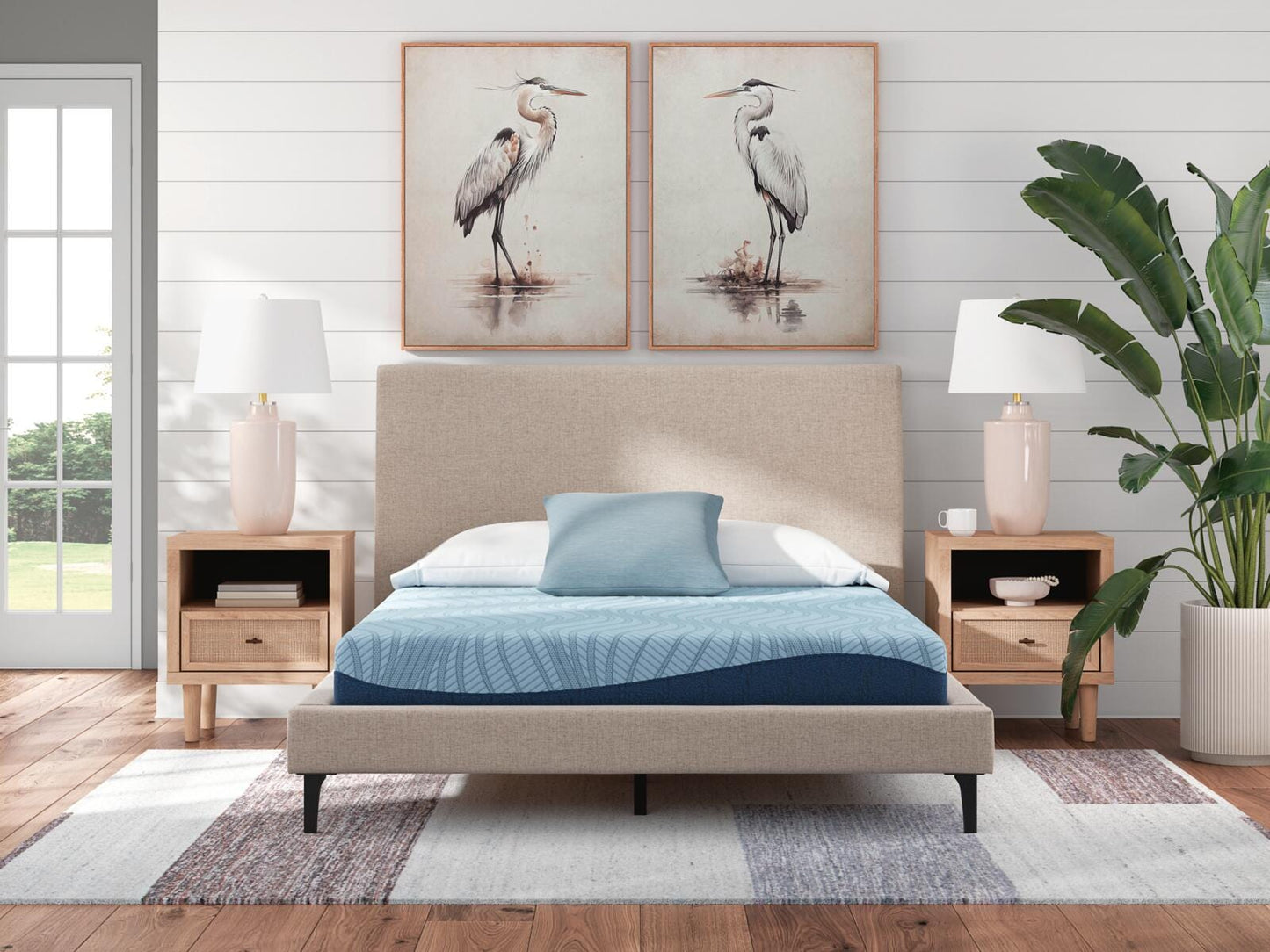 Ashley Peak 2.0 8 Memory Foam Light Blue Full Mattress