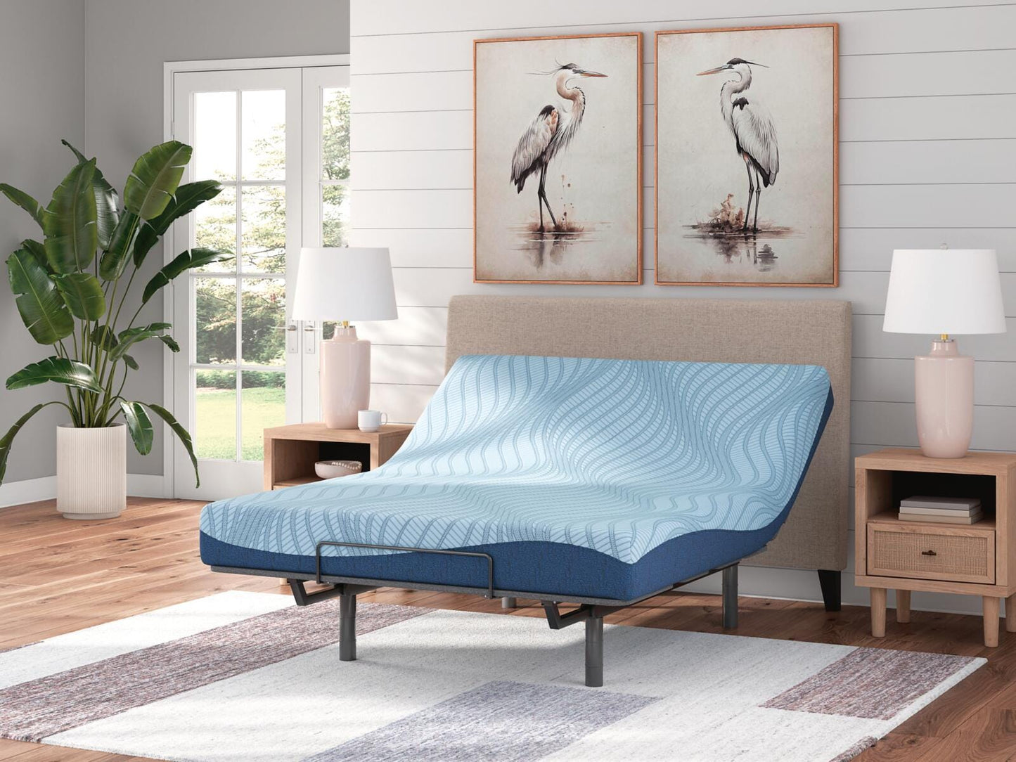 Ashley Peak 2.0 8 Memory Foam Light Blue California King Mattress