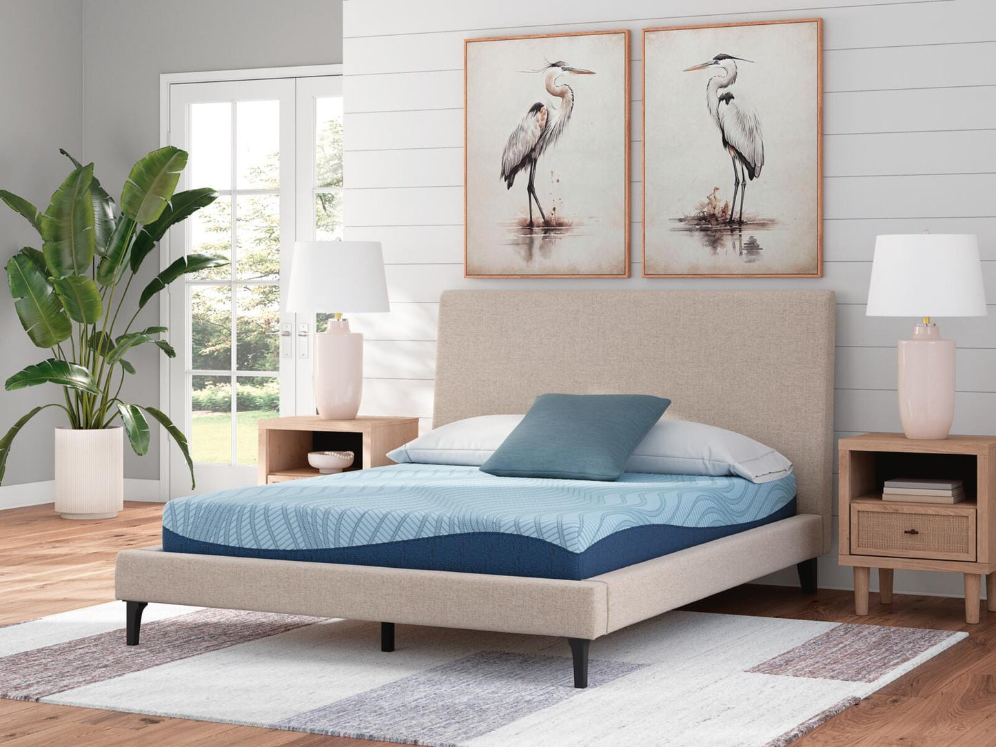 Ashley Peak 2.0 8 Memory Foam Light Blue California King Mattress