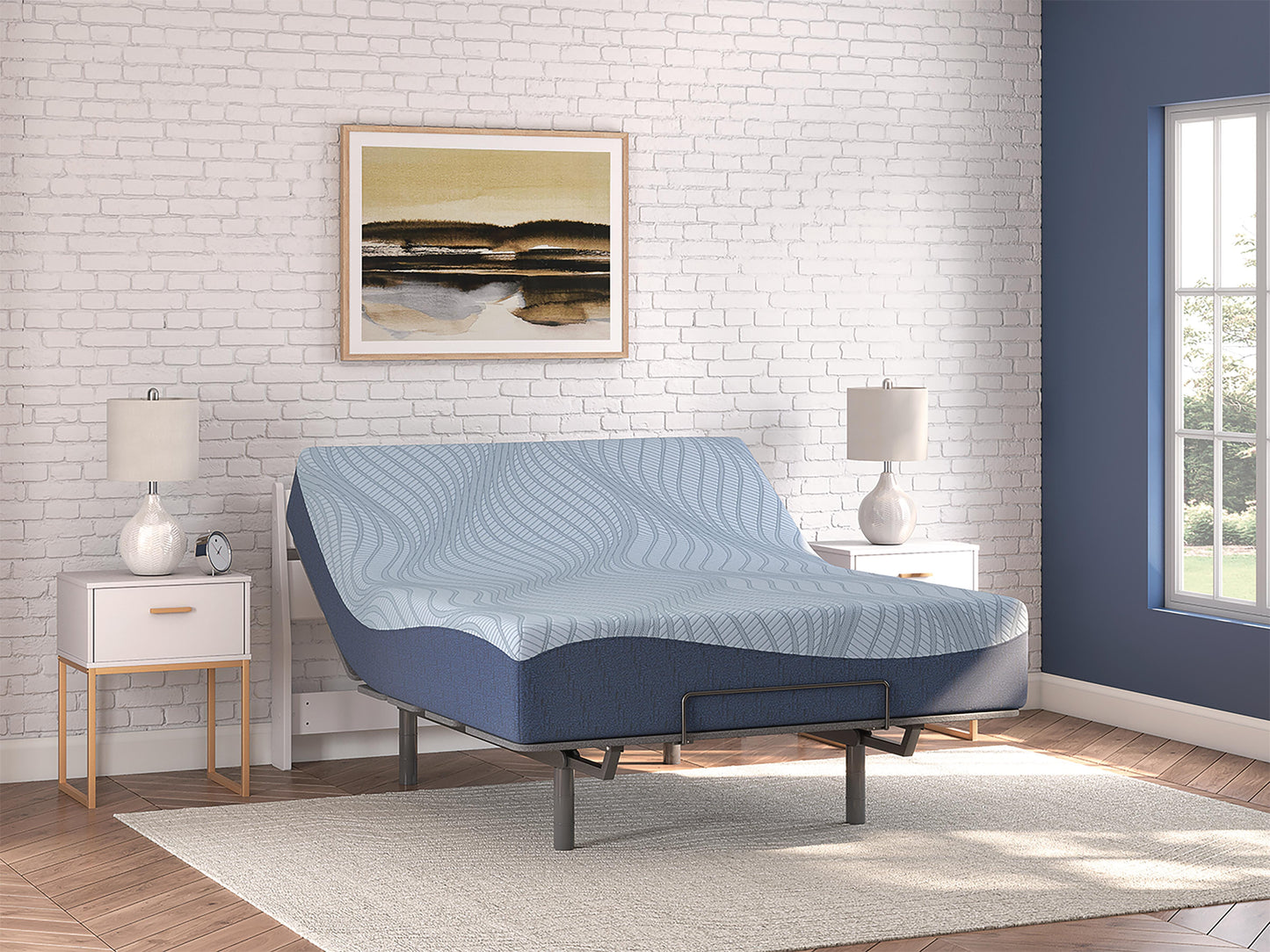 Ashley Peak 2.0 12 Memory Foam Light Blue Queen Mattress