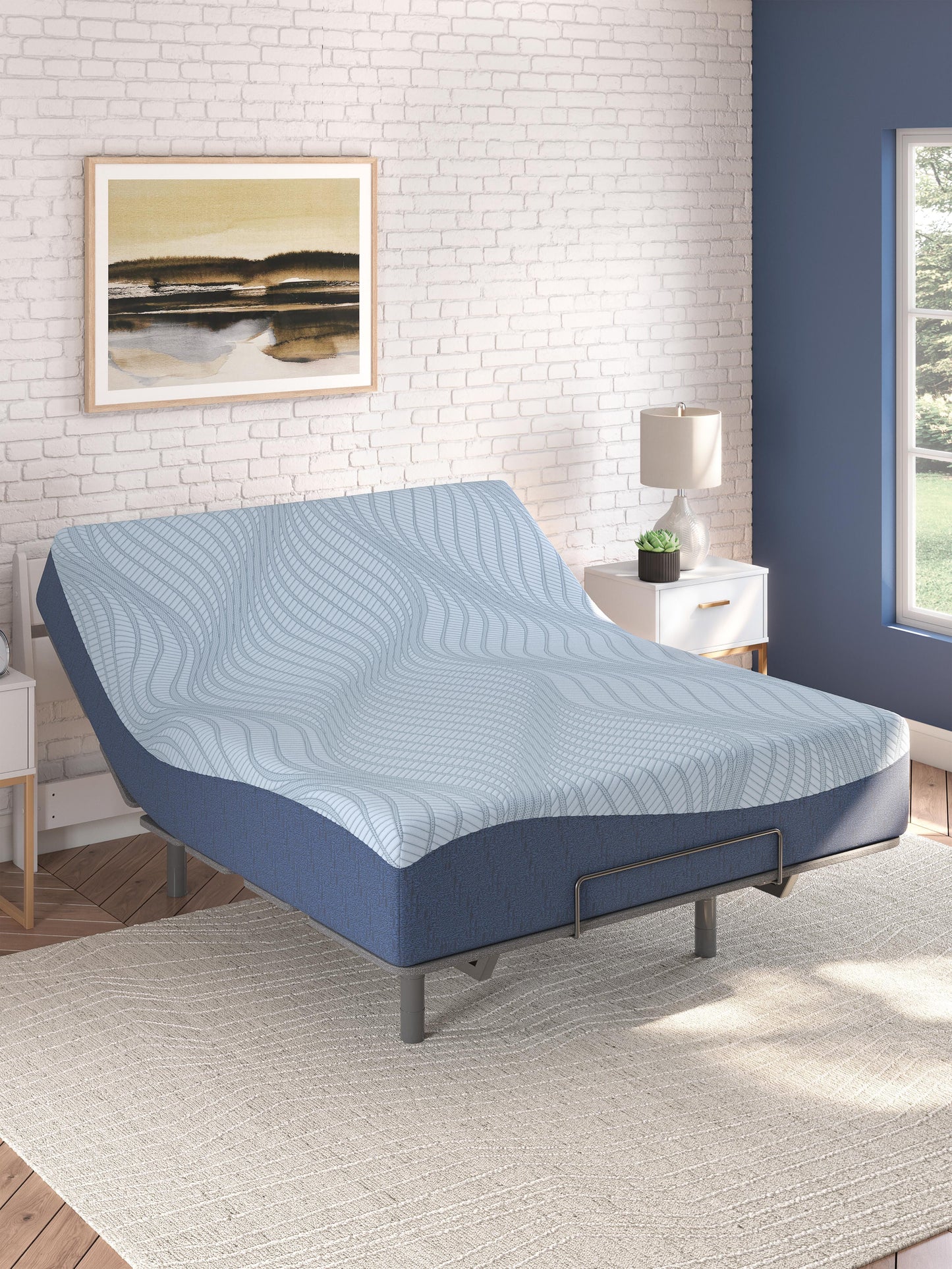 Ashley Peak 2.0 12 Memory Foam Light Blue Full Mattress