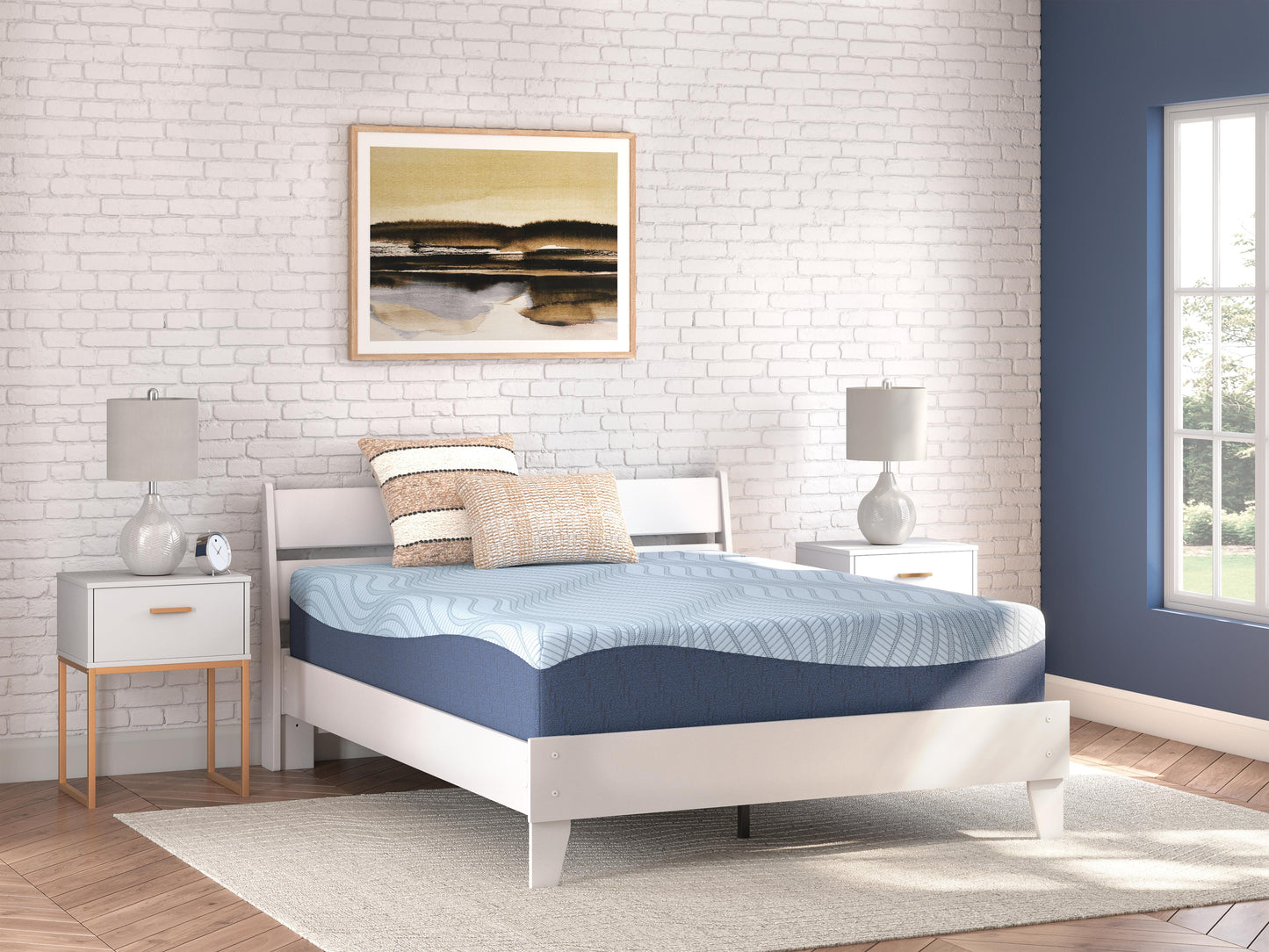 Ashley Peak 2.0 12 Memory Foam Light Blue Full Mattress