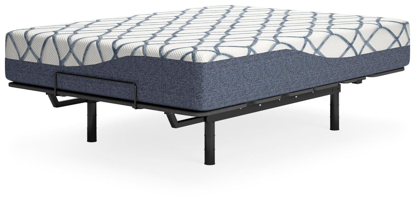 Ashley 12 Inch Chime Elite 2.0 White Blue California King Mattress