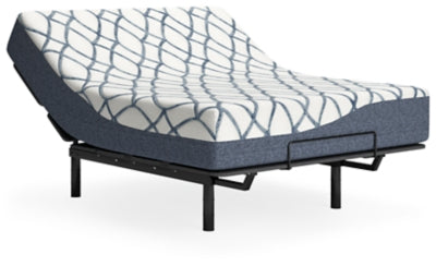 Ashley 12 Inch Chime Elite 2.0 White Blue California King Mattress