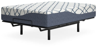 Ashley 14 Inch Chime Elite 2.0 White Blue California King Mattress