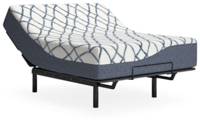 Ashley 14 Inch Chime Elite 2.0 White Blue King Mattress