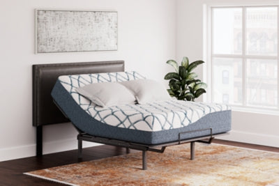 Ashley 14 Inch Chime Elite 2.0 White Blue King Mattress