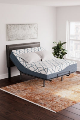Ashley 14 Inch Chime Elite 2.0 White Blue California King Mattress