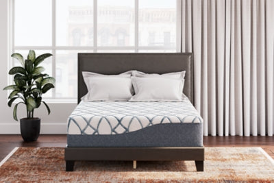 Ashley 14 Inch Chime Elite 2.0 White Blue California King Mattress