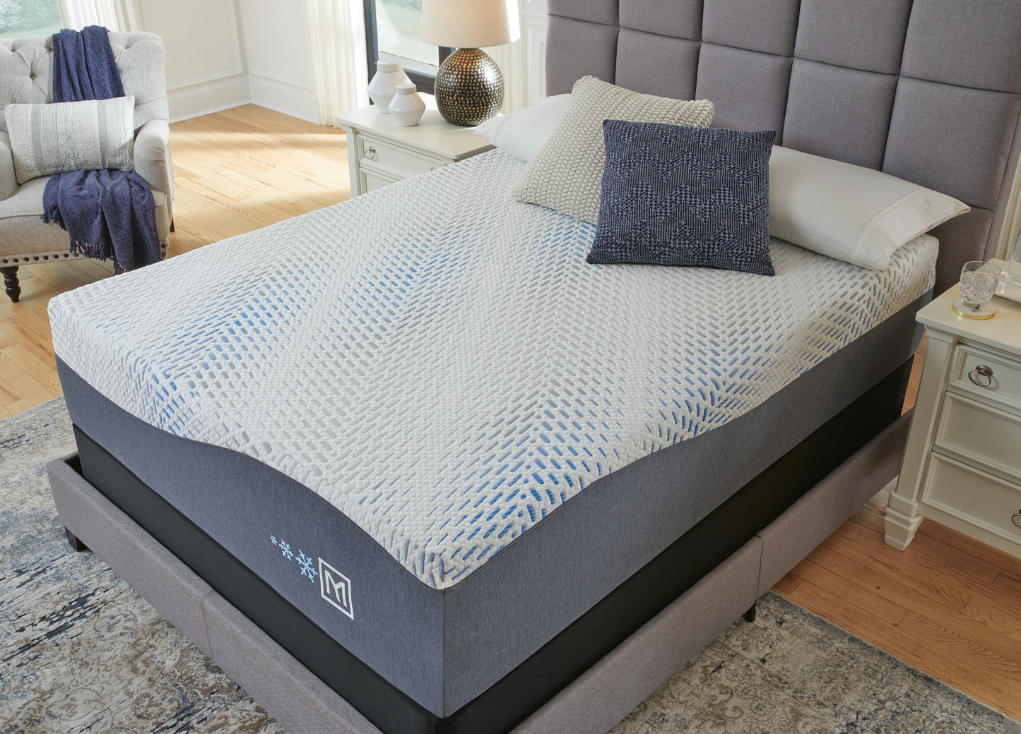 Ashley Millennium Cushion Firm Gel Memory Foam Hybrid White California King Mattress