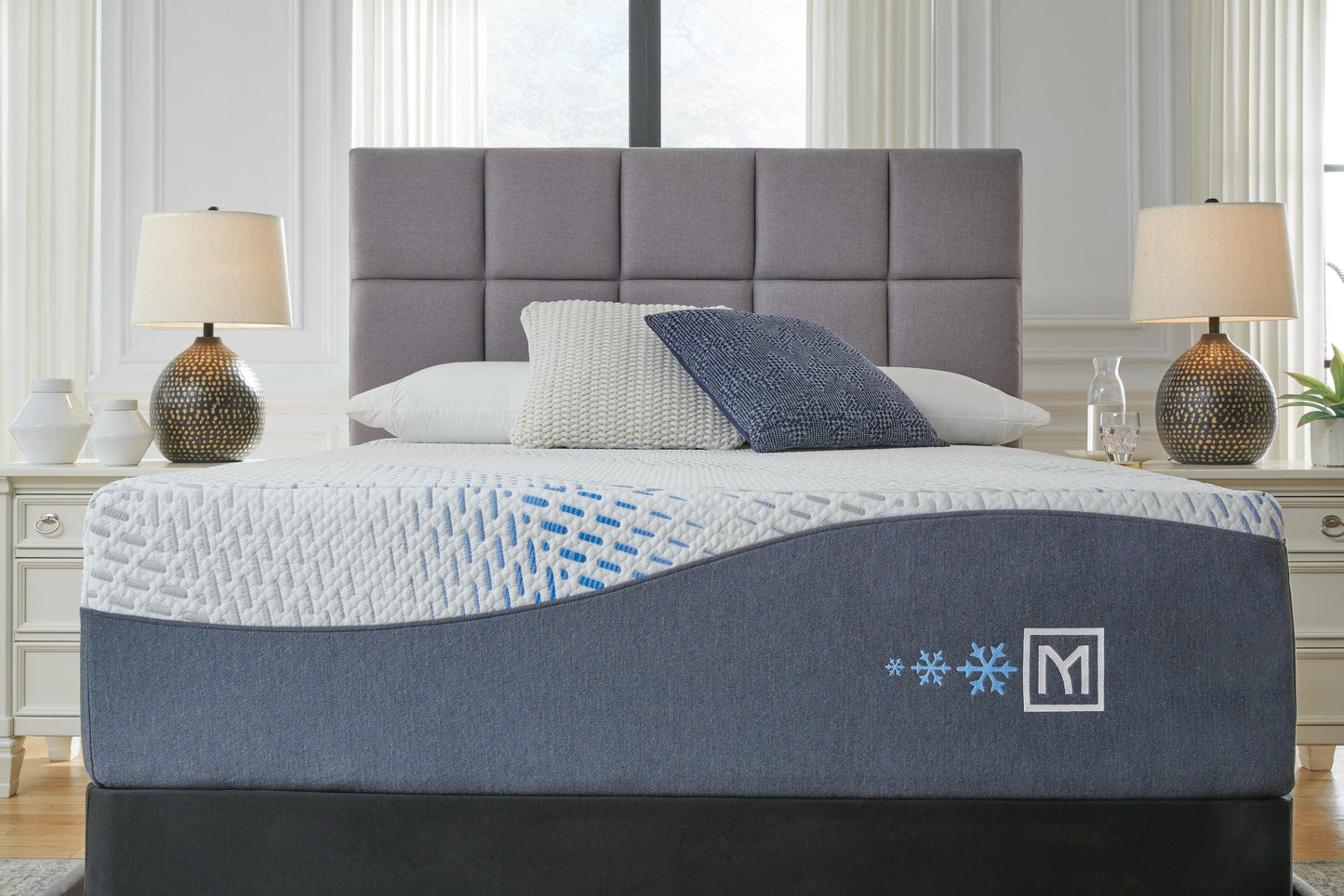 Ashley Millennium Cushion Firm Gel Memory Foam Hybrid White California King Mattress