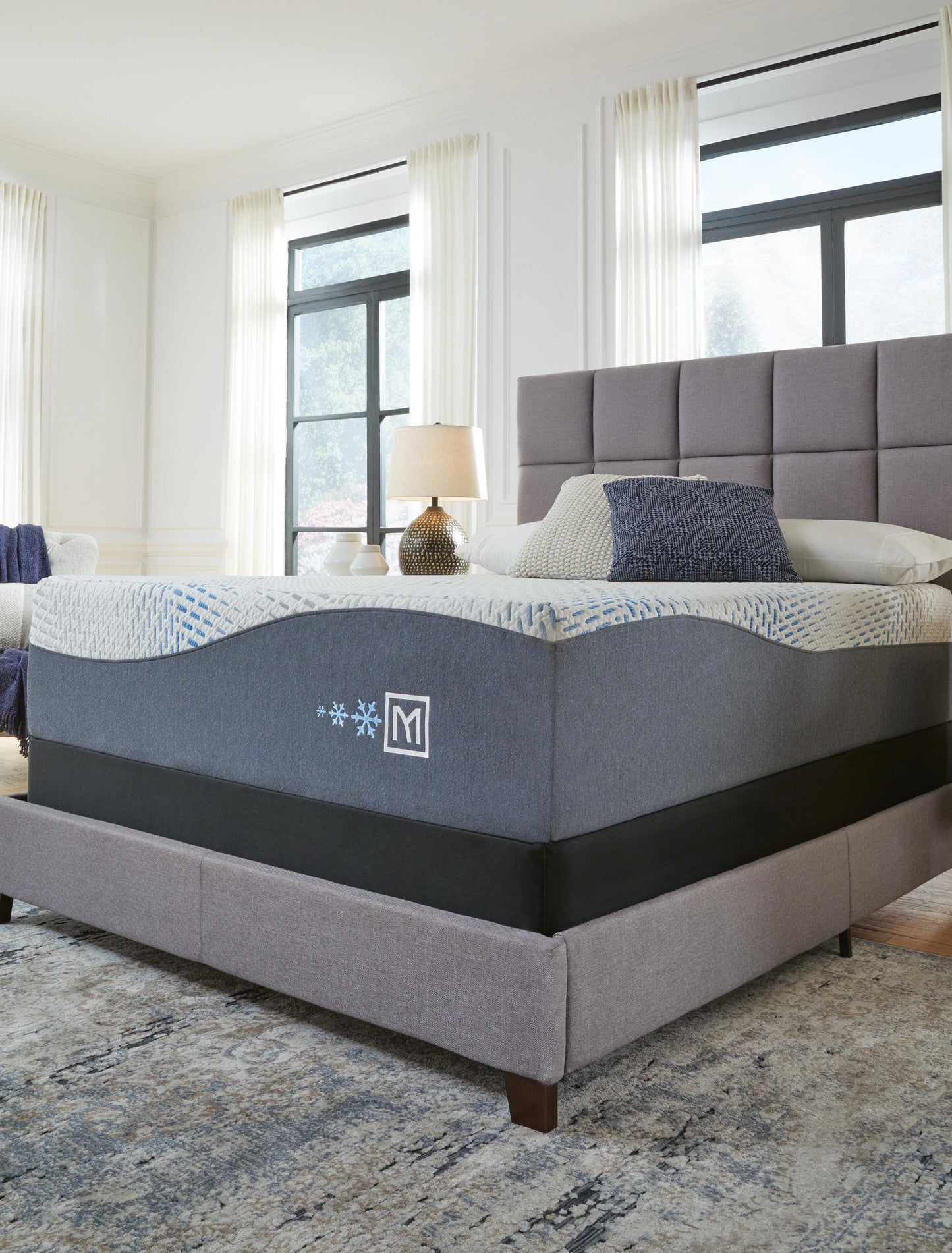 Ashley Millennium Cushion Firm Gel Memory Foam Hybrid White California King Mattress