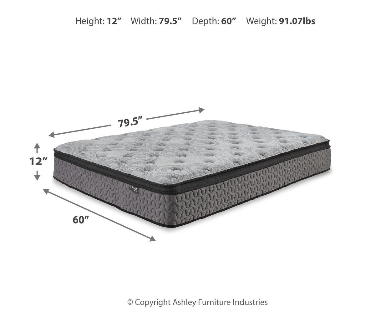 Ashley Augusta2 Gray Queen Mattress