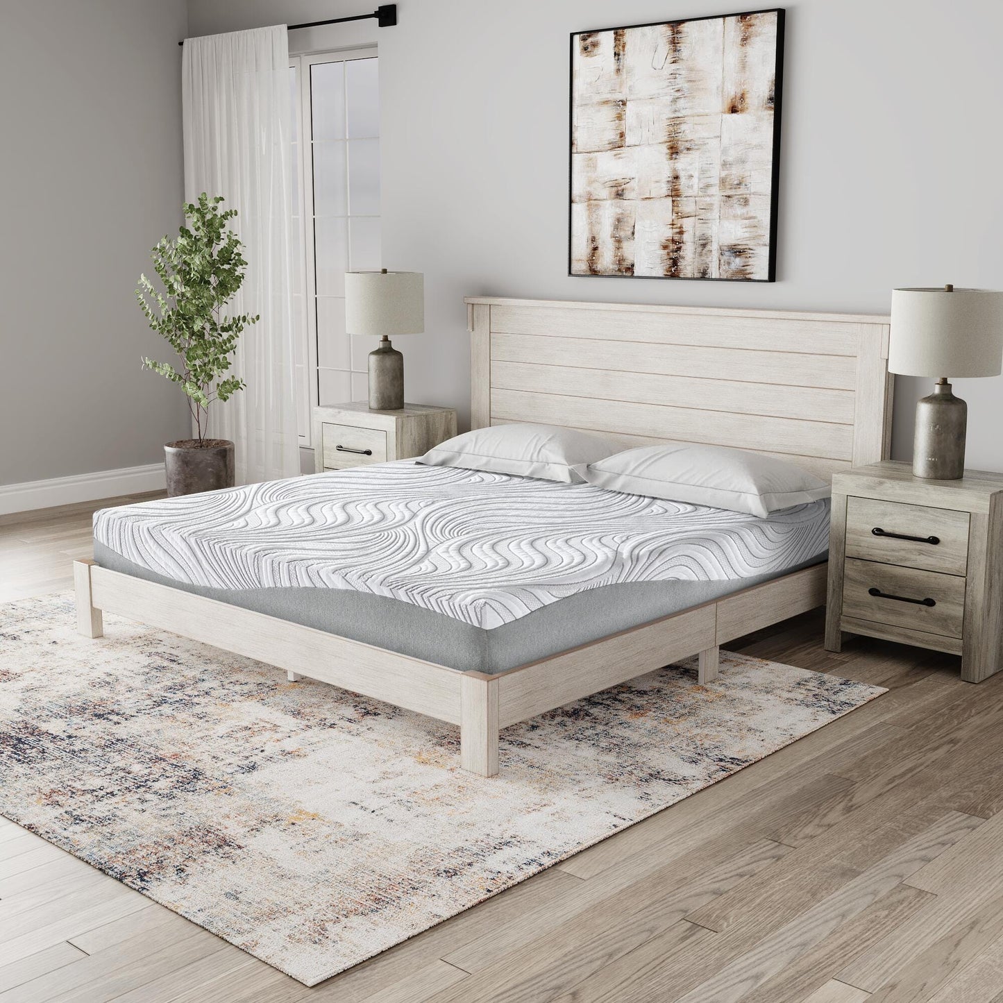 Ashley 8 Inch Memory Foam White California King Mattress