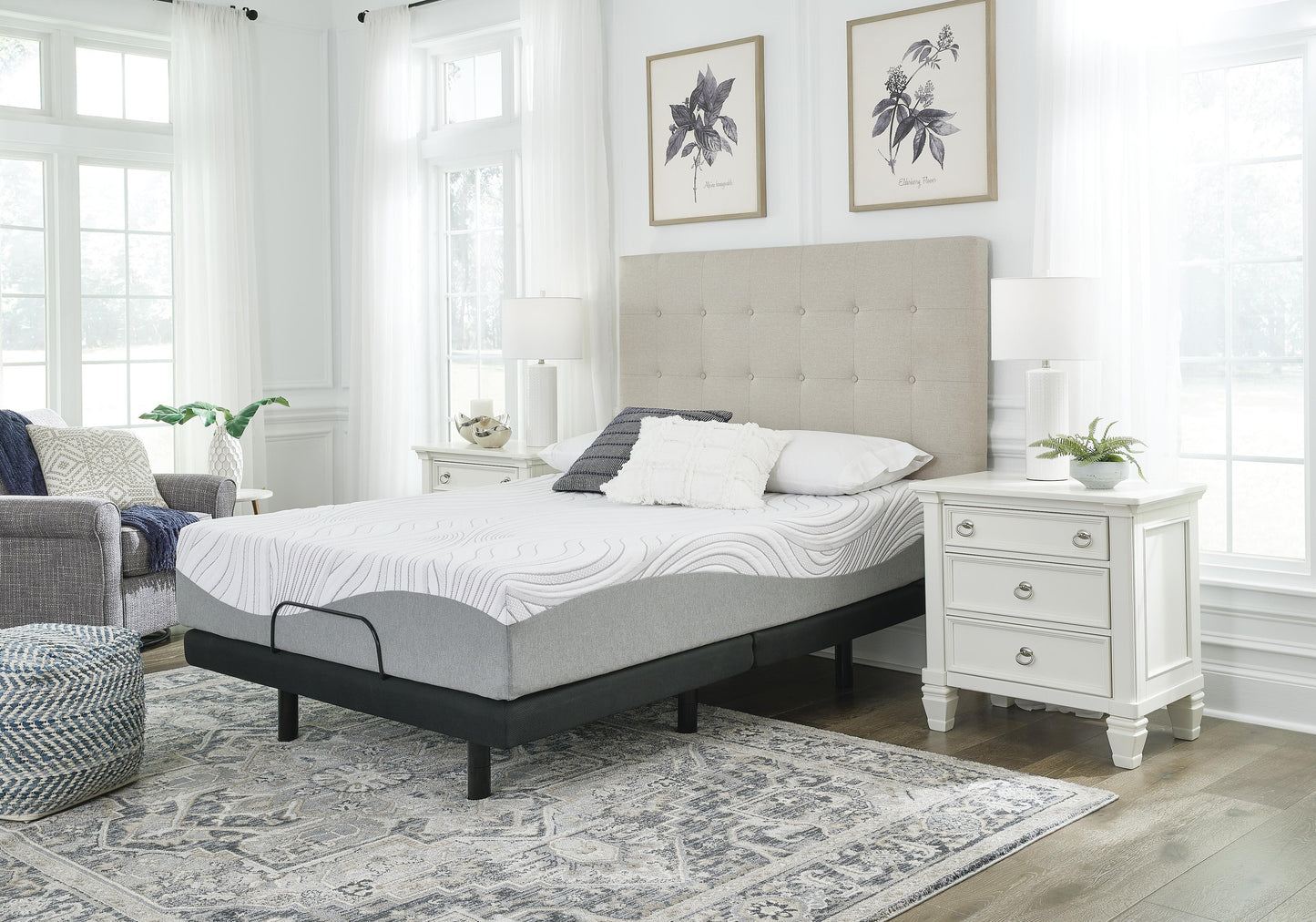 Ashley 8 Inch Bonnell Hybrid White Twin Mattress
