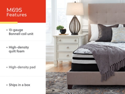 Ashley 8 Inch Chime Innerspring White Queen Mattress in a Box