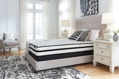 Ashley Chime 10 Inch Hybrid White Queen Mattress in a Box