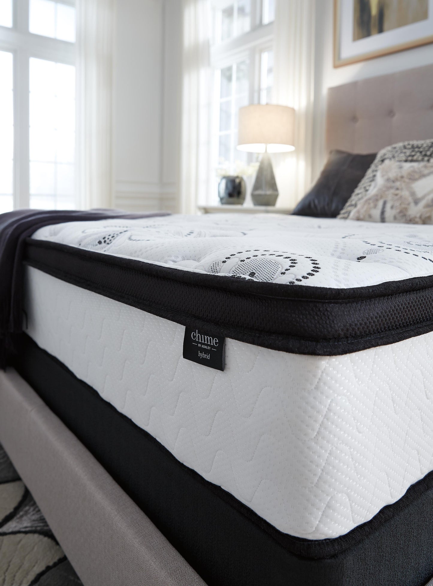 Ashley Chime 12 Inch Hybrid White California King Mattress in a Box