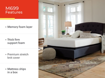 Ashley 10 Inch Chime Memory Foam White California King Mattress in a Box