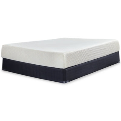 Ashley 10 Inch Chime Memory Foam White Queen Mattress in a Box