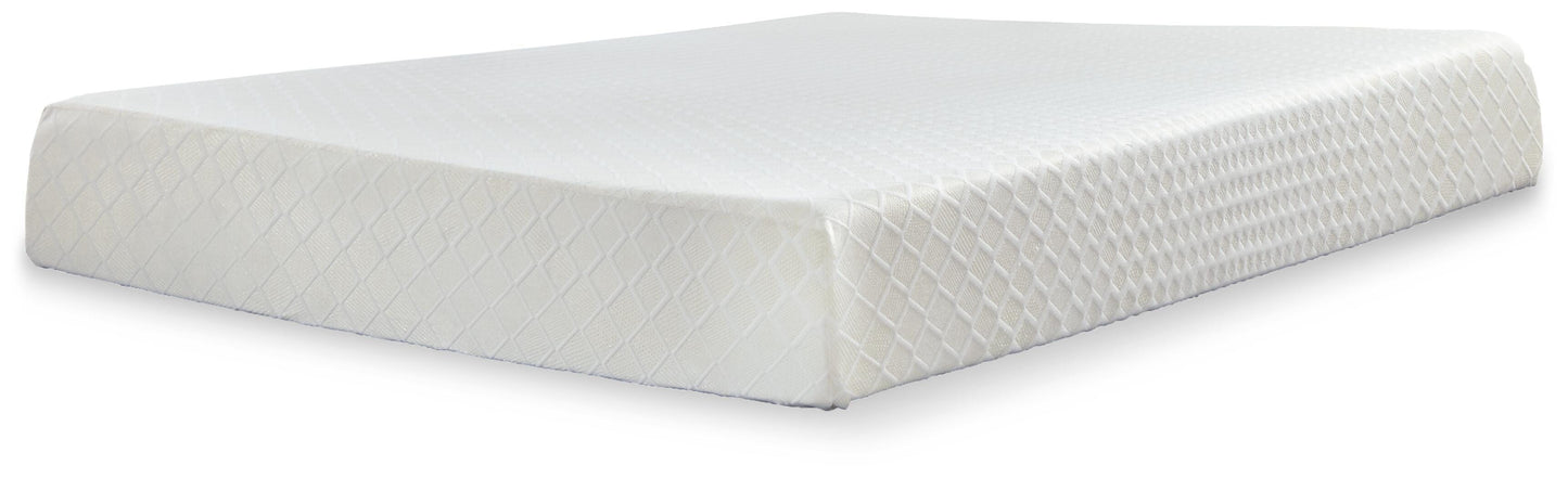 Ashley 10 Inch Chime Memory Foam White Queen Mattress in a Box