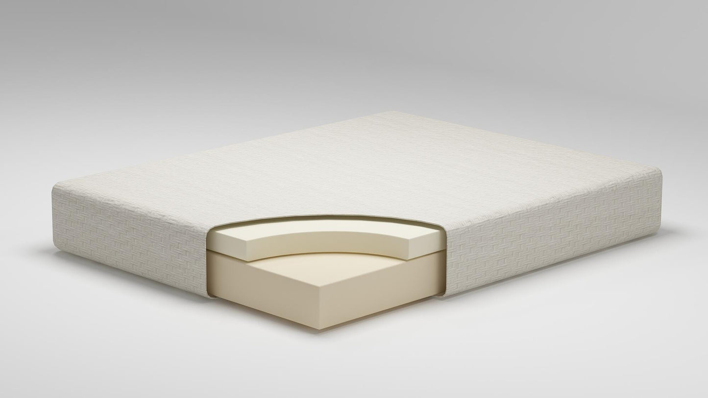 Ashley Chime 8 Inch Memory Foam White King Mattress in a Box